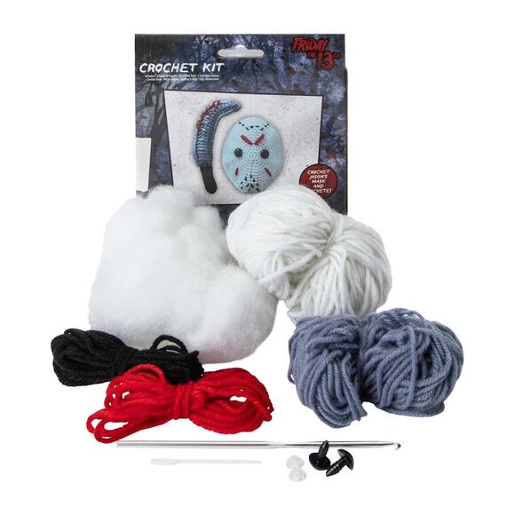 🔥Halloween Crochet Kit - Friday the 13th - Jason's Mask & Machete BNWT🔥 - Picture 2 of 3